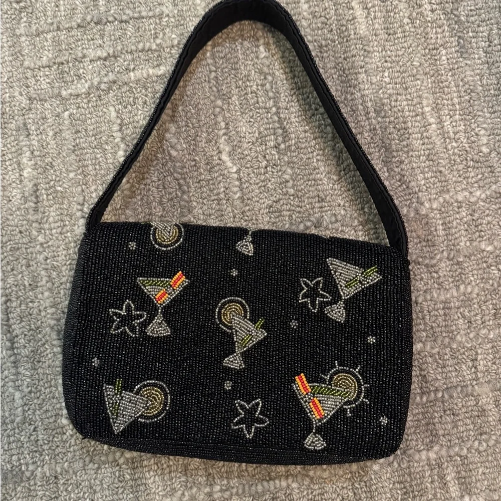 VIRAL Beaded cocktail Shoulder Bag with Cocktail Design Marshalls - Picture 3 of 3